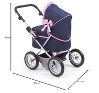 Poppenwagen Reig 45 cm Marineblauw - thumbnail