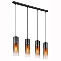 Globo Strakke hanglampAnnika 4-lichts gunmetal - 21000-4HG - thumbnail