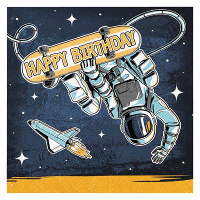 Haza Witbaard astronaut servetten, 16st.