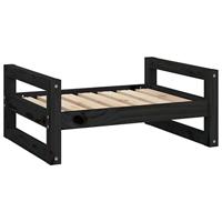 VidaXL Hondenmand 65,5x50,5x28 cm massief grenenhout zwart - thumbnail