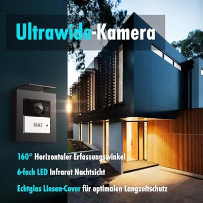 m-e modern-electronics VS-21 A Vistasmart Buitenunit voor Video-deurintercom LAN, WiFi Antraciet