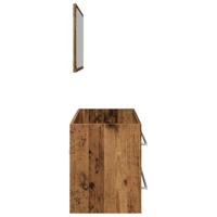 2-delige Badkamermeubelset bewerkt hout oud houtkleurig - thumbnail