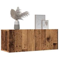 Tv-meubels 2 st wandgemonteerd 80x30x30 cm oud houtkleurig - thumbnail