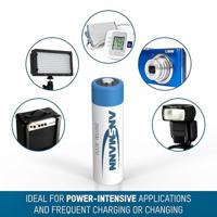 ANSMANN Accu AA 2.850 mAh (min. 2.650 mAh) NiMH 1,2 V (4 stuks) - oplaadbare penlitebatterijen AA, hoge capaciteit voor een hoog stroomverbruik - thumbnail