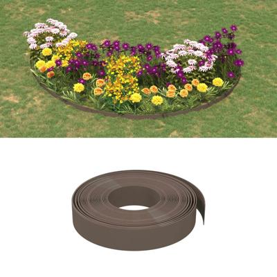 Tuinrand 10 m 10 cm polyetheen bruin Tuinrand 10 m 10 cm polyetheen bruin