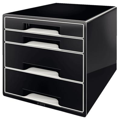 Leitz Dual Black ladenblok met 4 laden, zwart