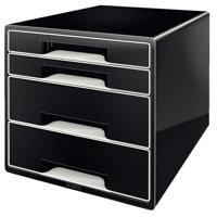 Leitz Dual Black ladenblok met 4 laden, zwart - thumbnail