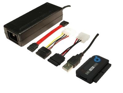 LogiLink HDD Adapter [1x USB-A 2.0 stekker - 1x SATA-stekker 7-polig, IDE-bus 40-polig, IDE-bus 44-polig] LogiLink Adapter USB 2.0 to 2,5 + 3,5 Zoll IDE + SATA