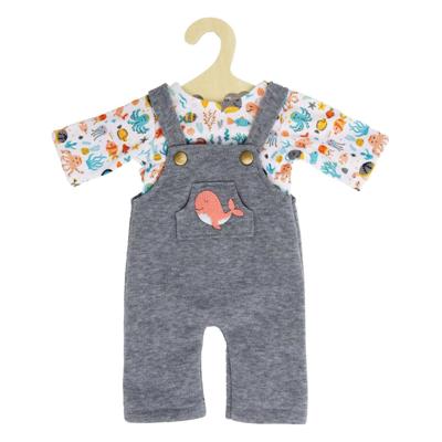 Heless Poppentuinbroek met t-shirt walvis, 28-35 cm
