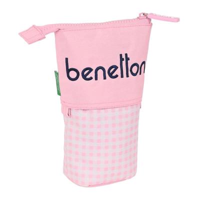 Potloodetui Benetton Vichy Roze (8 x 19 x 6 cm)
