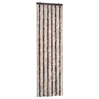 VidaXL Vliegengordijn 56x185 cm chenille beige en lichtbruin VidaXL Vliegengordijn 56x185 cm chenille beige en lichtbruin
