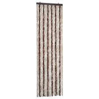 VidaXL Vliegengordijn 56x185 cm chenille beige en lichtbruin - thumbnail