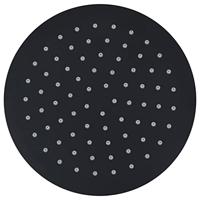 Regendouchekop rond 20 cm roestvrij staal zwart - thumbnail