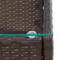 Salontafel 60x40x36 cm poly rattan bruin - thumbnail