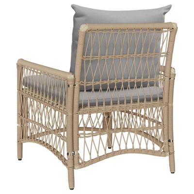 Tuinstoel Beige 60 x 70 x 78cm poly rattan