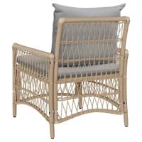 Tuinstoel Beige 60 x 70 x 78cm poly rattan - thumbnail