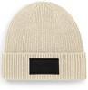 Beechfield CB442R Fashion Patch Beanie - Oatmeal/Black - One Size - thumbnail