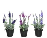 Decoratieve plant 25 cm PVC Lavendel - thumbnail