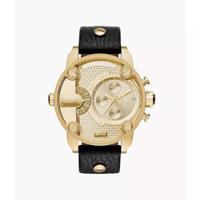 Diesel heren zwart lederen DZ7363 quartz horloge - thumbnail