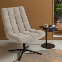 WOOOD Draaifauteuil 'Job' Bouclé, kleur Zand - thumbnail