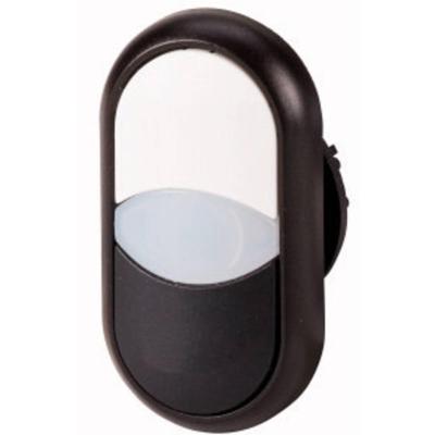 Eaton 216705 dubbele drukknop, lichtmelder, wit/wit/zwart