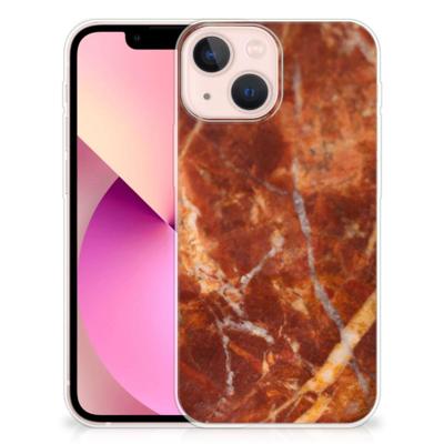 iPhone 13 mini | TPU | Siliconen hoesje | Marmer Bruin