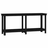 VidaXL Werkbank 180x50x80 cm massief grenenhout zwart - thumbnail