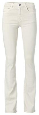 High waist flared denim 32 bone white