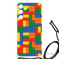 Samsung Galaxy A25 Doorzichtige Silicone Hoesje Blokken - thumbnail