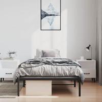 Bedframe metaal zwart 100x200 cm - thumbnail