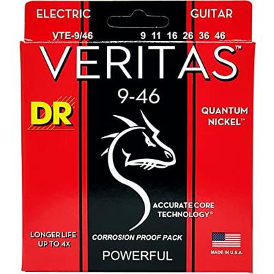 DR Strings VTE-9/46 Veritas Light to Medium 9-46 elektrische gitaarsnaren DR Strings VTE-9/46 Veritas Light to Medium 9-46 elektrische gitaarsnaren