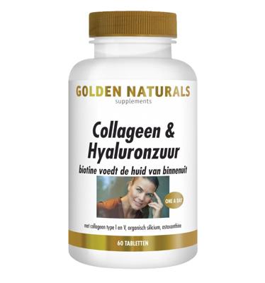 Golden Naturals Collageen & hyaluronzuur 60 Tabletten
