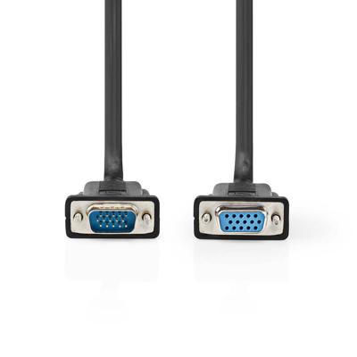 Nedis VGA-Kabel | VGA Male | VGA Female 15p | 1280x800 | 2 m | 1 stuks - CCGP59100BK20 CCGP59100BK20 Nedis VGA-Kabel | VGA Male | VGA Female 15p | 1280x800 | 2 m | 1 stuks - CCGP59100BK20 CCGP59100BK20