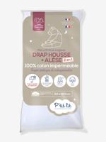 2 in 1 toverlaken: hoeslaken / P'TIT LIT onderlaken wit - thumbnail