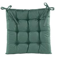 Anna's Collection zitkussen gewatteerd 38x38cm donkergroen - thumbnail