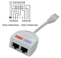 LINE UTP Port Doppler - Kabel Interface/Gender Adapter (grijs, Cat5/5e/6) - thumbnail