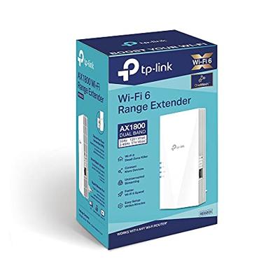 TP-Link WiFi 6 Mesh Repeater, AX1800 WiFi-versterker, WiFi-extender, WiFi-booster, 1 Gigabit Ethernet-poort, compatibel met alle internetboxen (RE600X)