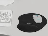 Delock 12040 Muismat met polssteun Zwart - thumbnail