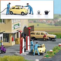 Busch Action-Set 7820 H0 actieset voltanken Bouwpakket - thumbnail