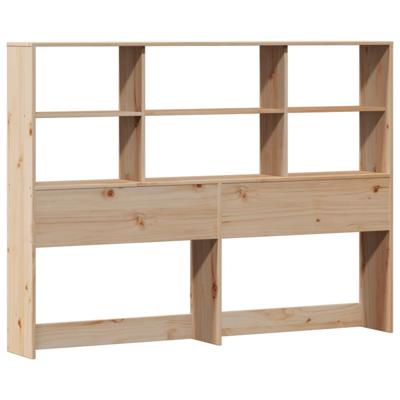 Bed met boekenkast zonder matras massief grenenhout 140x200 cm - thumbnail