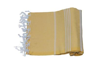 Hamamdoek 100%katoen 100x180cm Geel