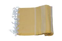 Hamamdoek 100%katoen 100x180cm Geel - thumbnail