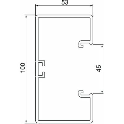 OBO Bettermann 6113000 Apparaatinbouwgoot (l x b) 2000 mm x 100 mm 1 stuk(s) Zuiver wit