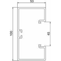 OBO Bettermann 6113000 Apparaatinbouwgoot (l x b) 2000 mm x 100 mm 1 stuk(s) Zuiver wit - thumbnail