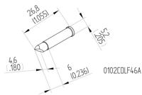 Ersa 0102CDLF46A Soldeerpunt Beitelvorm Grootte soldeerpunt 4.60 mm Inhoud 1 stuk(s) - thumbnail