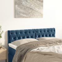 Hoofdborden 2 st 72x7x78/88 cm fluweel donkerblauw - thumbnail