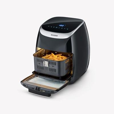 Severin FR 2446 Frituurpan 11 l 2000 W Heteluchtfunctie, Oververhittingsbeveiliging Zwart/zilver