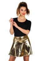 Metallic mini rokje goud - thumbnail