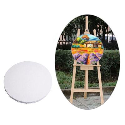 Witte paneel ronde canvas Board houten frame schilderij