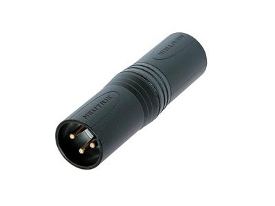 Neutrik NA3MM-B XLR male naar XLR male adapter zwart